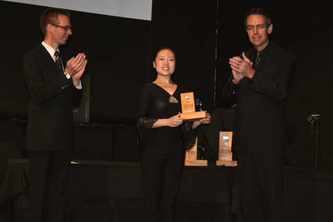 CIA President with Mingyuan Ruan (China) Coupe Mondiale 3rd Prize Winner