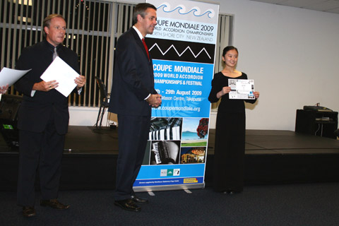 Qi Ma (China), winner of the Junior Coupe Mondiale